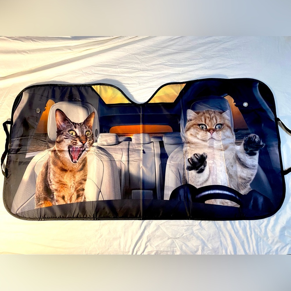 Funny Cats Windshield Sunshade - Keep Your Vehicle Cool in More Ways Than One